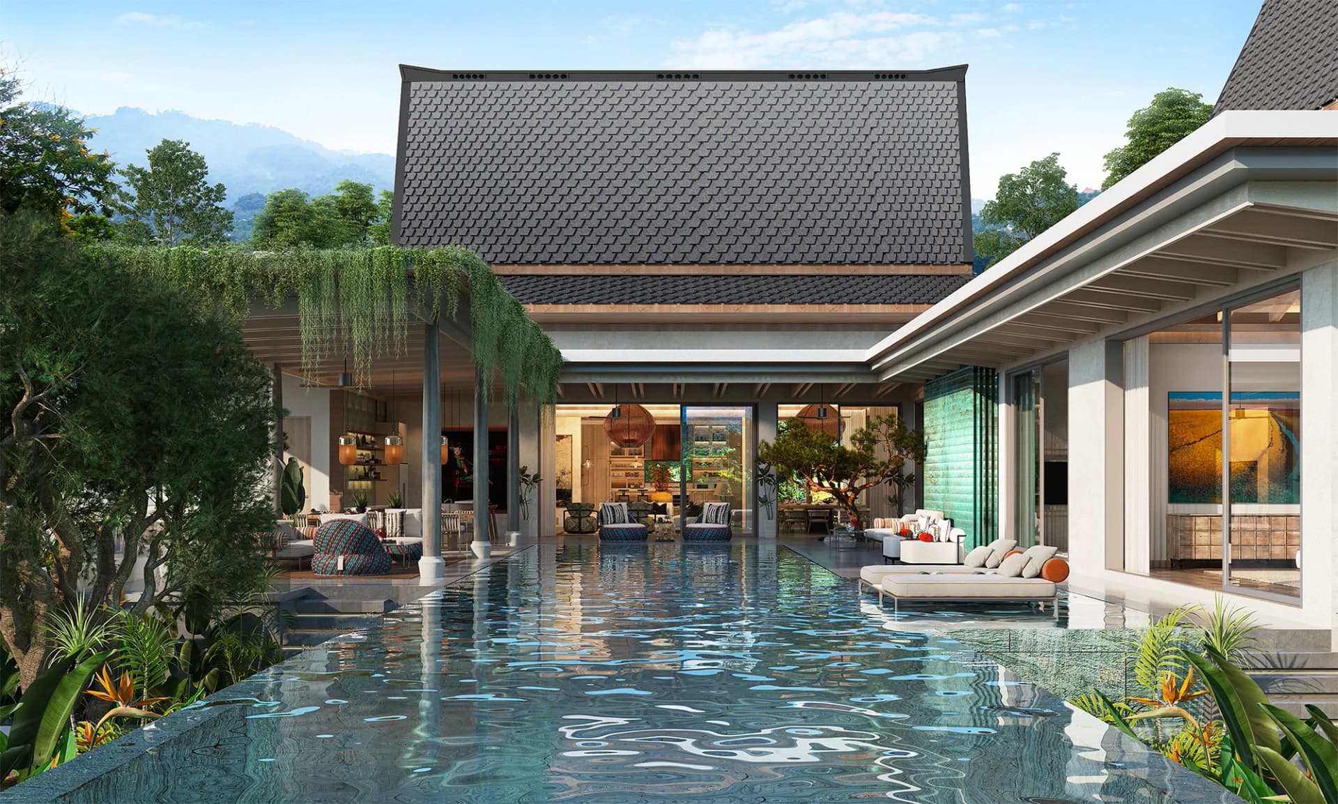 Punyisa Pachira pavilion, garden and private pool — project rendering